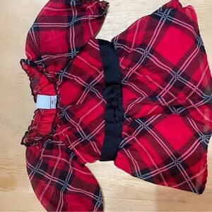 Healthtex Red and Black Plaid Blouse
